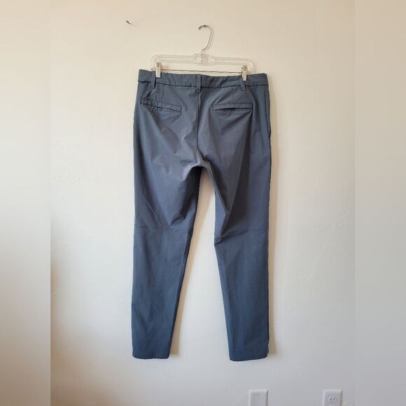 Lululemon Men's Commission Pants Classic Iron Blue Warpstream 35 Office Workwear - Picture 4 of 8